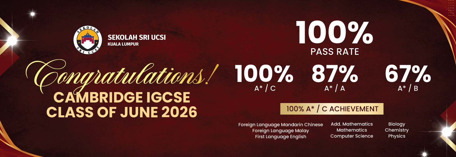 Proof Read & Visual Request - SSU KL IGCSE Result